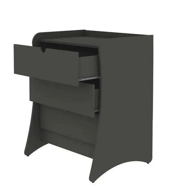 Alt view image 6 of 7 - Nightstand In Charcoal Gray