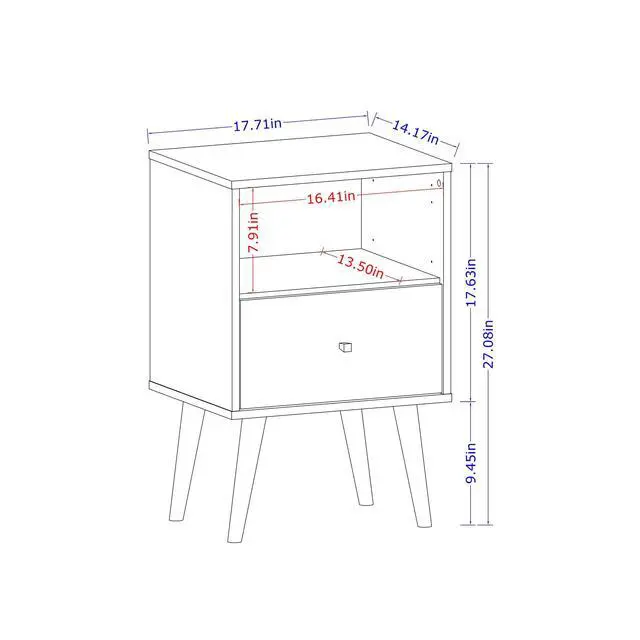 Alt view image 3 of 6 - Nightstand In Natural And White