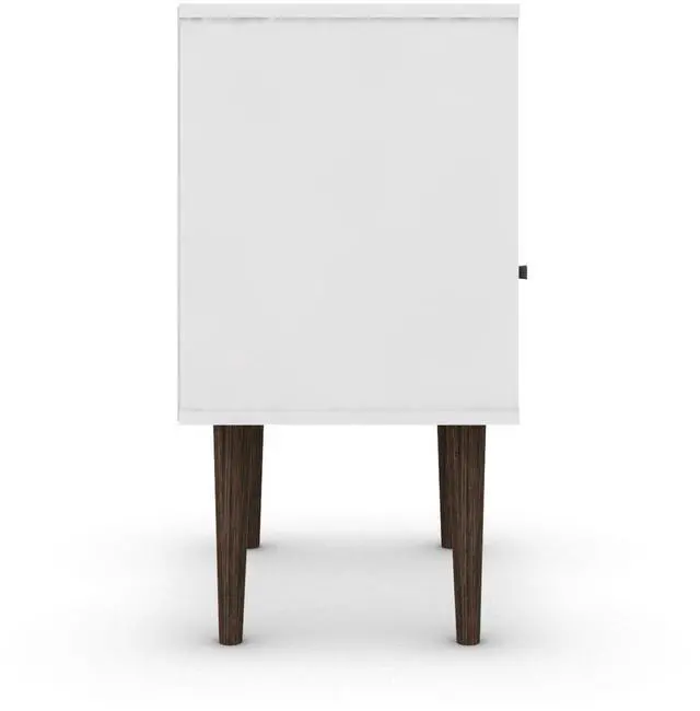 Alt view image 5 of 6 - Nightstand In White And Rustic Brown