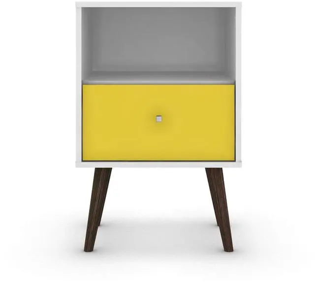 Alt view image 6 of 6 - Nightstand In White And Yellow