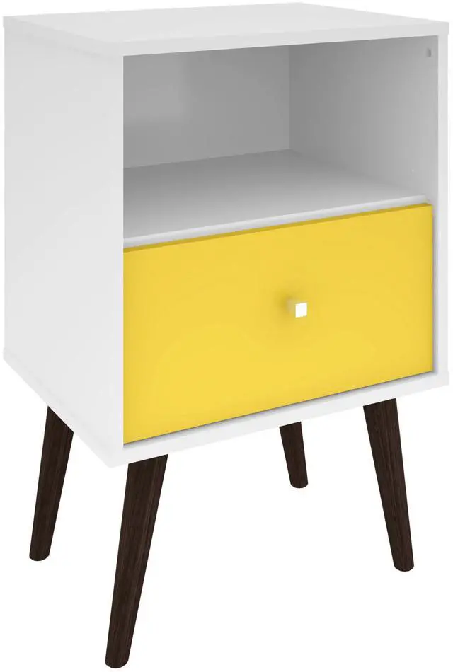 Main image of Nightstand In White And Yellow
