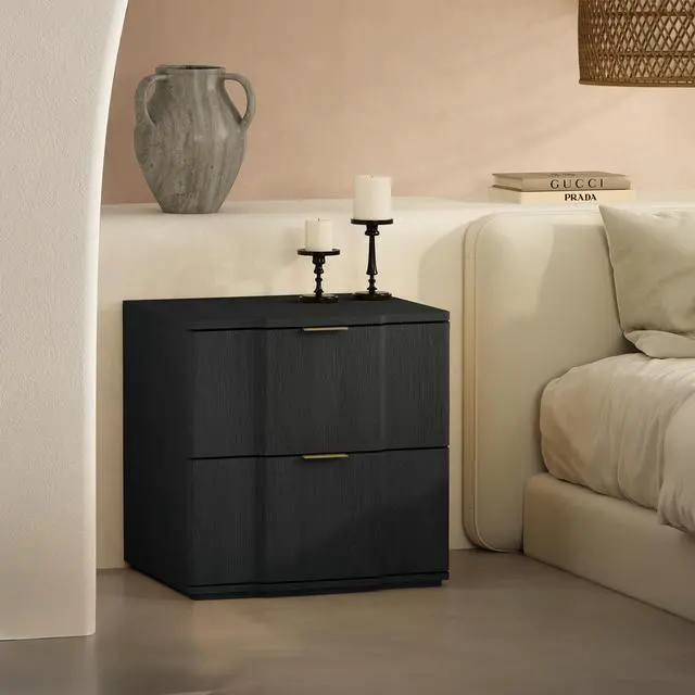 Alt view image 2 of 7 - Nightstand In Black And Gold