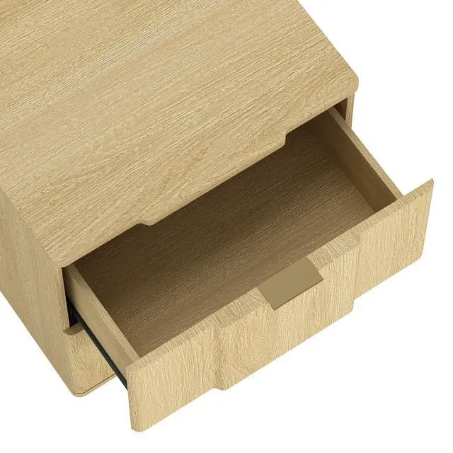 Alt view image 5 of 7 - Nightstand In Natural And Gold