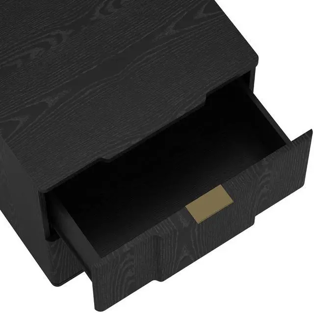 Alt view image 5 of 7 - Nightstand In Black And Gold