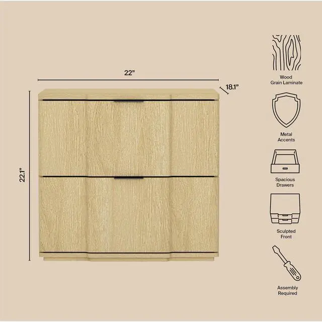 Alt view image 4 of 7 - Nightstand In Natural And Black