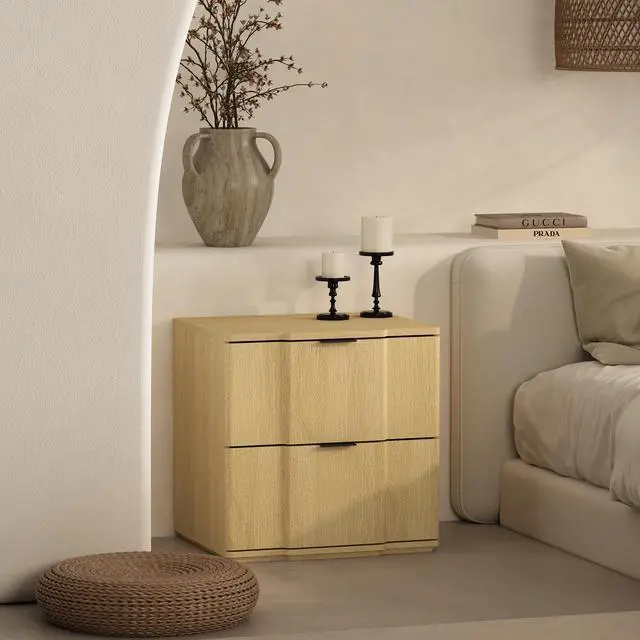 Alt view image 2 of 7 - Nightstand In Natural And Black