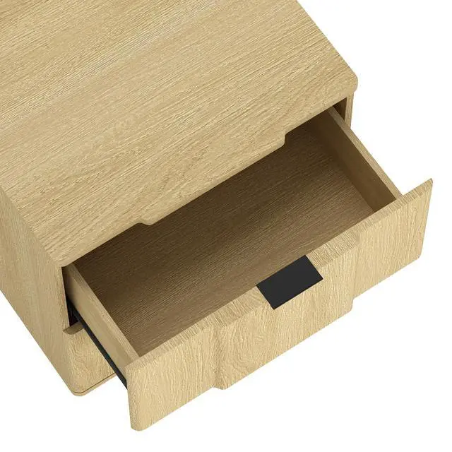 Alt view image 5 of 7 - Nightstand In Natural And Black