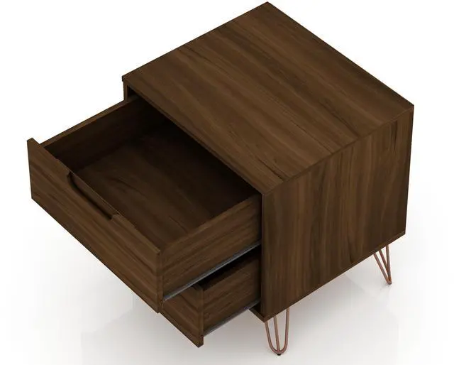 Alt view image 5 of 7 - Nightstand In Chestnut Brown