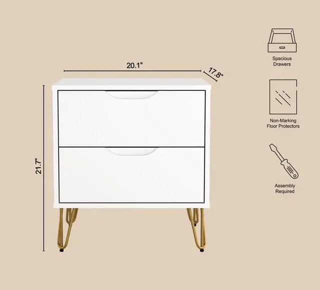 Alt view image 4 of 7 - Nightstand In White