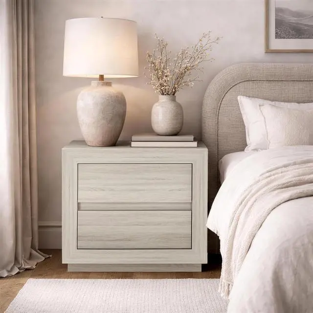 Alt view image 6 of 7 - Nightstand In Whitewashed Oak