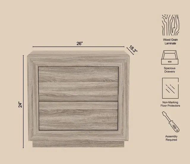 Alt view image 4 of 7 - Nightstand In Natural Oak