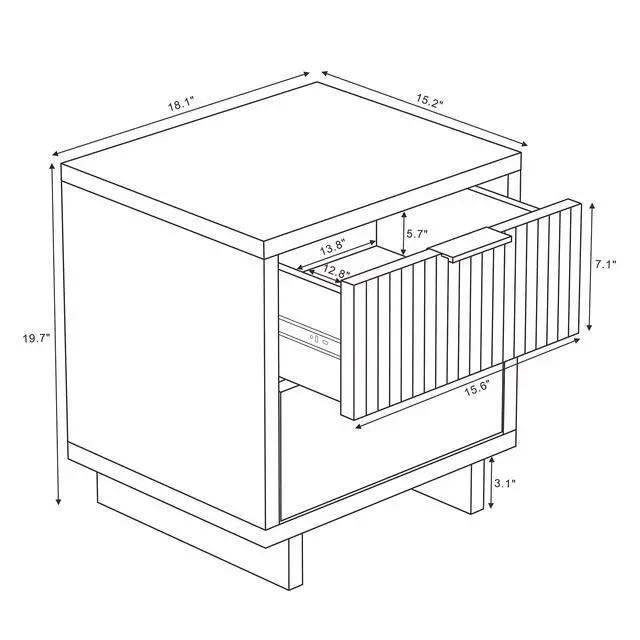Alt view image 2 of 7 - Nightstand In White