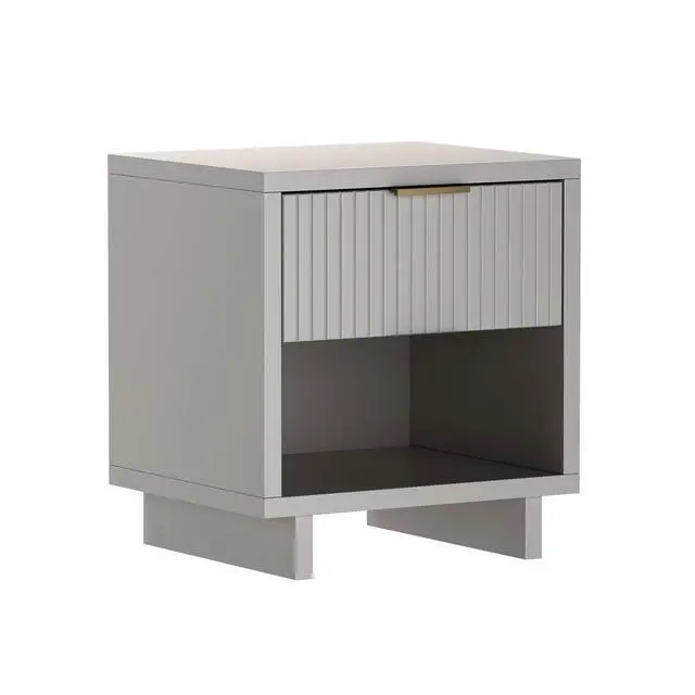 Alt view image 3 of 7 - Nightstand In Light Gray