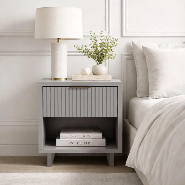 Alt view image 6 of 7 - Nightstand In Light Gray