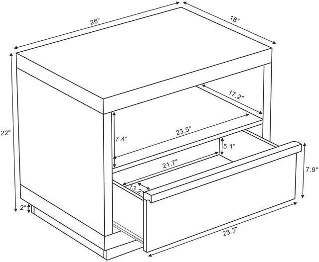 Alt view image 2 of 7 - Nightstand In Natural Oak