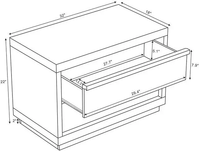 Alt view image 2 of 7 - Nightstand In Charcoal Gray