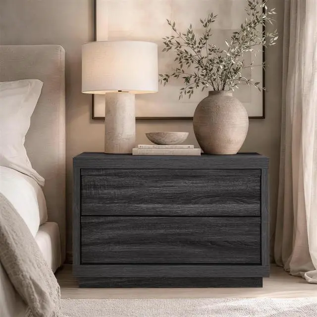 Alt view image 5 of 7 - Nightstand In Charcoal Gray