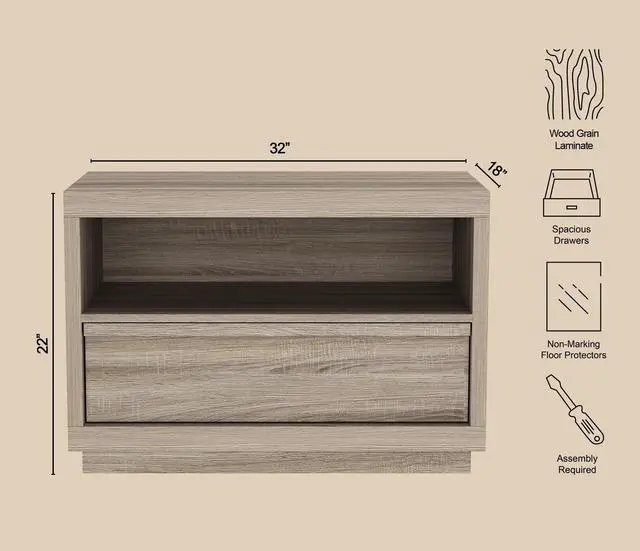 Alt view image 5 of 7 - Nightstand In Natural Oak