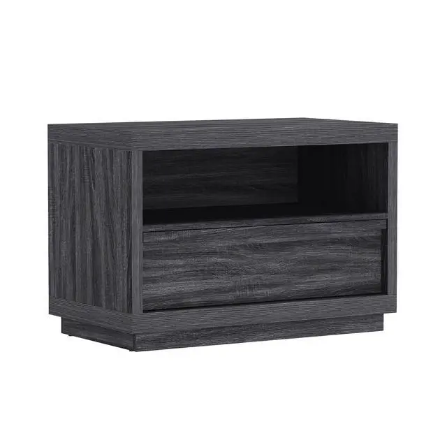 Alt view image 4 of 7 - Nightstand In Charcoal Gray