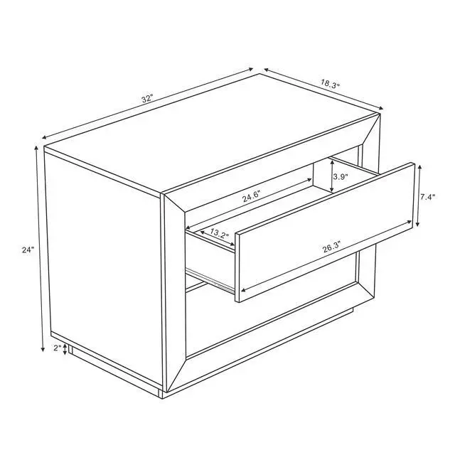 Alt view image 2 of 7 - Nightstand In Charcoal Gray