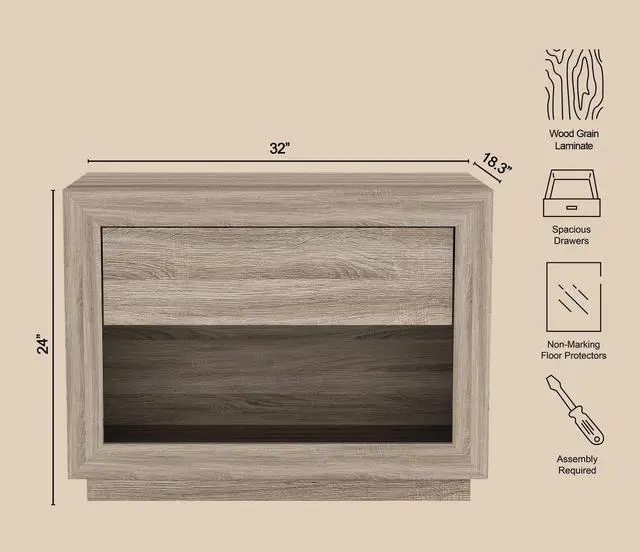 Alt view image 6 of 7 - Nightstand In Natural Oak