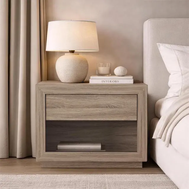 Alt view image 3 of 7 - Nightstand In Natural Oak