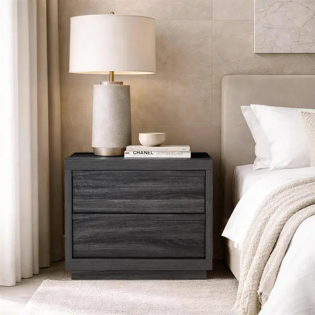 Alt view image 2 of 7 - Nightstand In Charcoal Gray