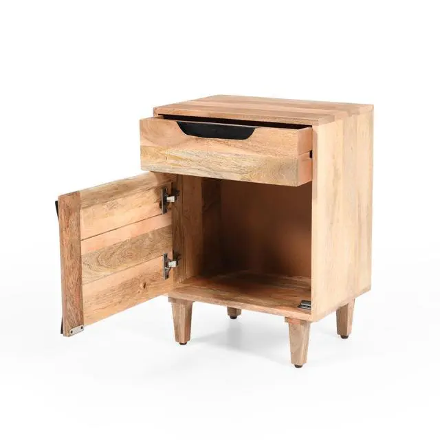Alt view image 4 of 6 - Natural Wood Nightstand
