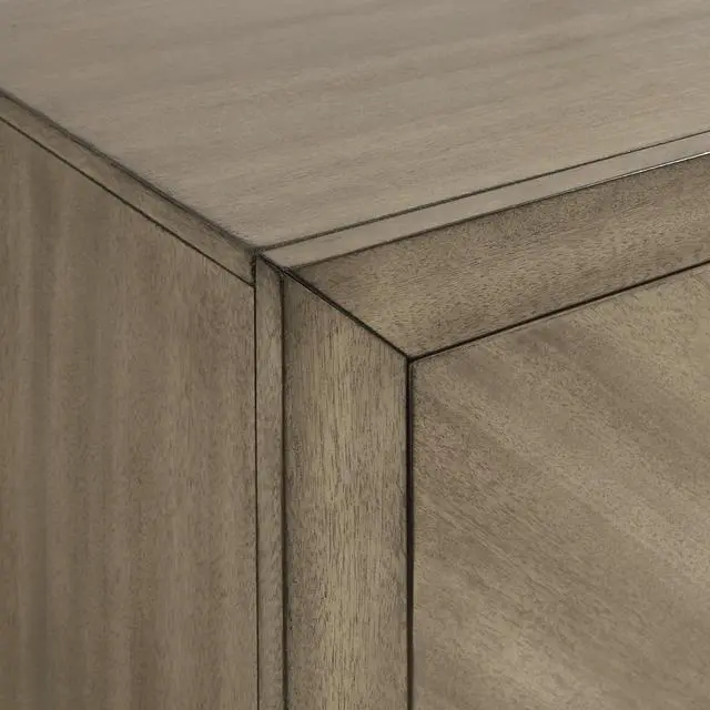 Alt view image 4 of 6 - Arena Contemporary 2-Drawer Nightstand, Antique Gray