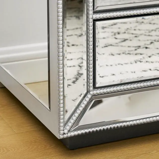 Alt view image 5 of 7 - Three Drawer Cabinet With Bead Mirror Finish