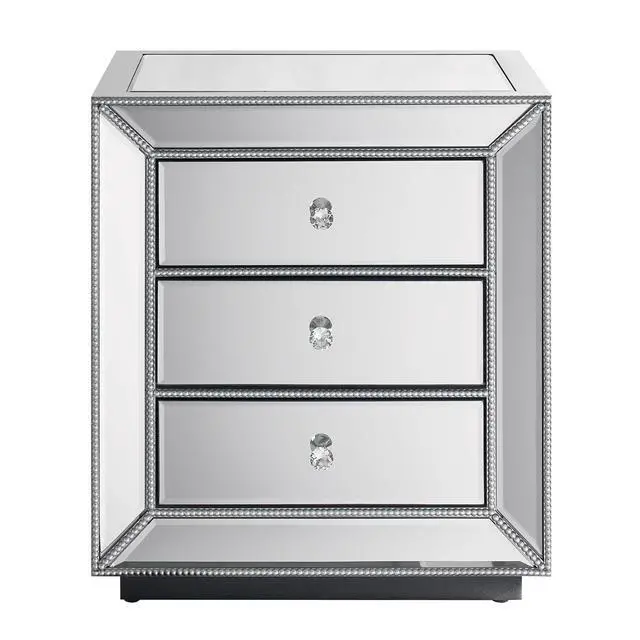 Alt view image 7 of 7 - Three Drawer Cabinet With Bead Mirror Finish