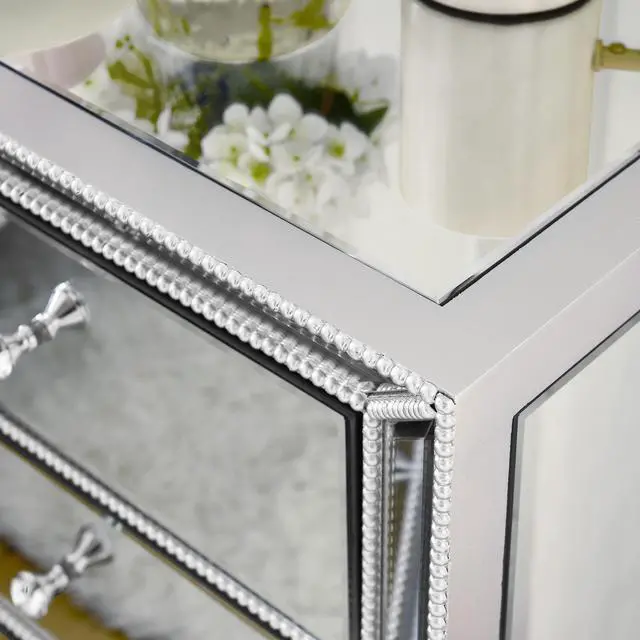 Alt view image 5 of 7 - Three Drawer Cabinet With Bead Mirror Finish