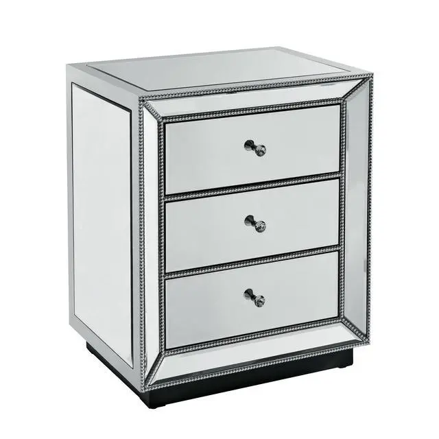 Alt view image 7 of 7 - Three Drawer Cabinet With Bead Mirror Finish