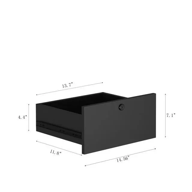 Alt view image 6 of 7 - Nightstands Set Of 2, With Charging Station, Smart Nightstand With Night Light, Modern Night Stand With Bookshelf, Bedside Tables With Storage Cabinet For Bedroom, Black
