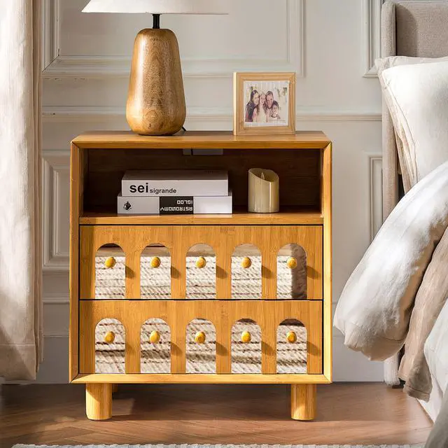 Alt view image 2 of 7 - Two Drawers Nightstand