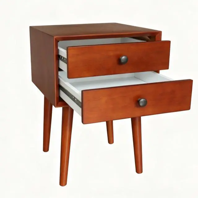 Alt view image 5 of 7 - Nightstand With 2-Drawers, Small Side End Table With Storage, Seadrifte