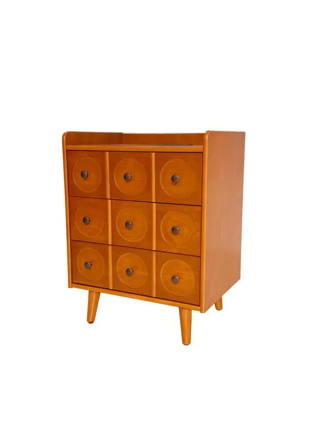 Alt view image 7 of 7 - 3-Drawer End Table With Top Charging Station, 21.65'' Length With Outlets And Usb Ports,Solid Wood Legs, Large Mid Natural Wood Color End Table For Bedroom, Living Room
