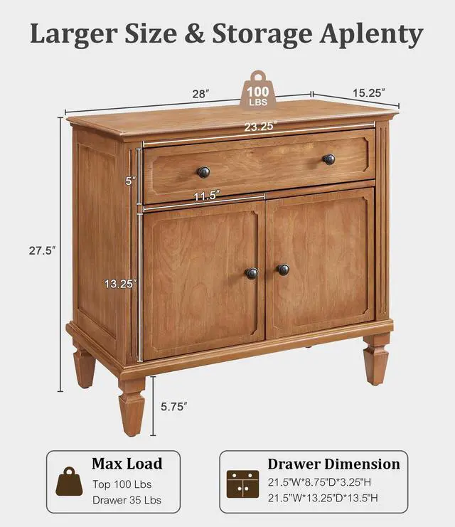 Alt view image 4 of 7 - Farmhouse Nightstand With Charging Station, Wood Bedside Table With Drawer & Double-Door Storage Cabinet, End Table With Usb & Type-C Ports For Bedroom, Living Room, Walnut Brown