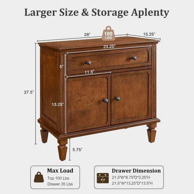 Alt view image 3 of 7 - Farmhouse Nightstand With Charging Station, Wood Bedside Table With Drawer & Double-Door Storage Cabinet, End Table With Usb & Type-C Ports For Bedroom, Living Room, Walnut Brown