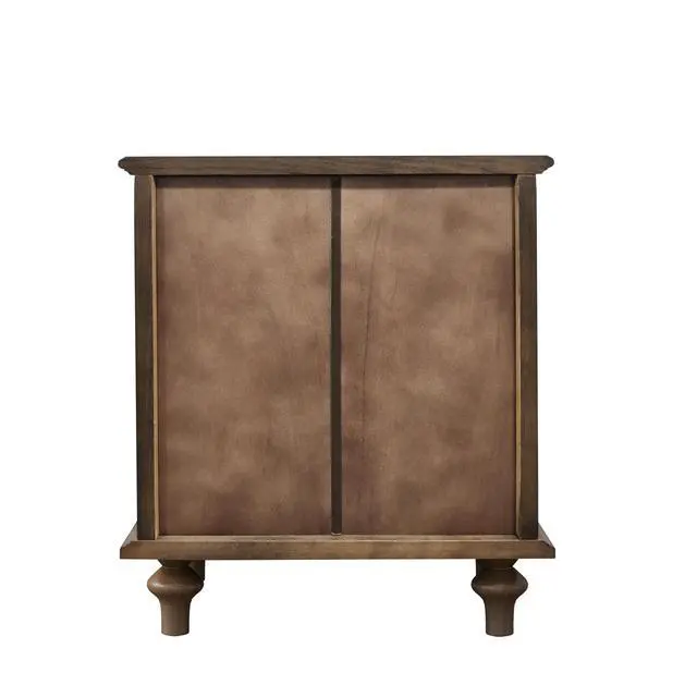 Alt view image 6 of 7 - Farmhouse Nightstands Set Of 2 With 4 Drawer,Wood Storage End Table With Hidden Pull-Out Shelf, Large Side Table With 4 Solid Wood Feet And Metal Handle,Easy Assembly,Walnut Brown