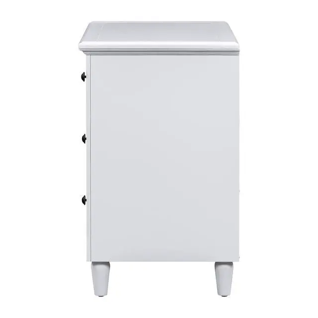 Alt view image 7 of 7 - U_Style 28''Painted Nightstand With 3 Drawers And Smooth Gliding Rails ,Simple Bedside Cabinet With Metal Handle, Minimalist Sofa Side Table With Rubber Legs For Bedroom Sofa Couch Office