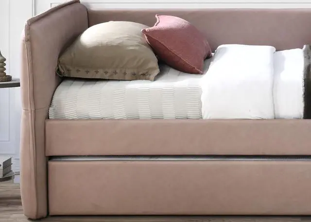 Alt view image 4 of 5 - Daybed With A Trundle In Dusty Rose