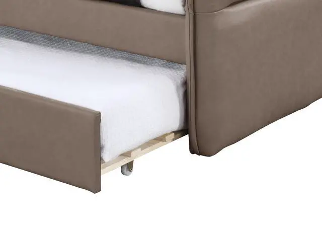 Alt view image 3 of 5 - Daybed With A Trundle In Mocha