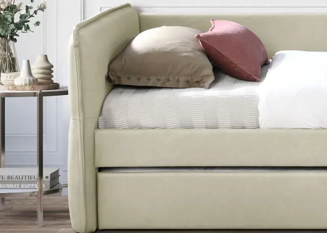 Alt view image 5 of 5 - Daybed With A Trundle In Tan