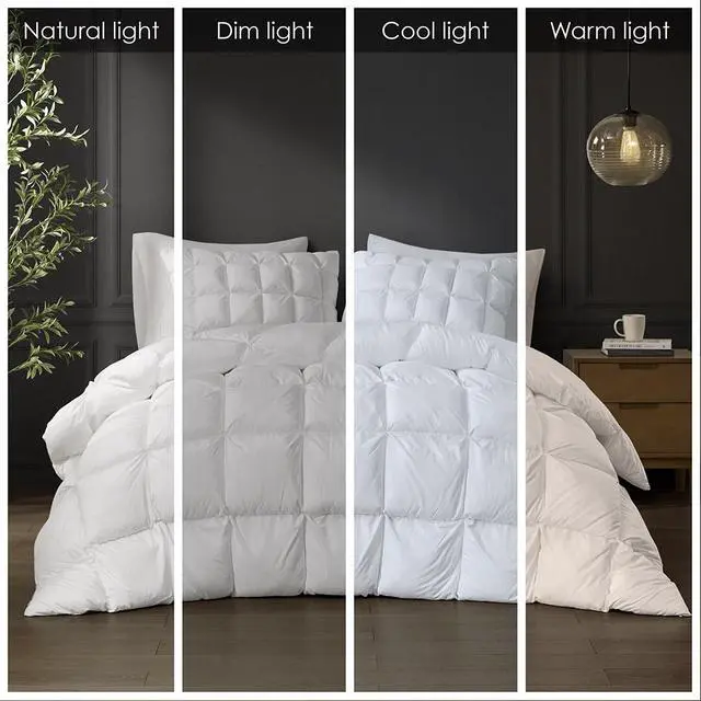 Alt view image 7 of 7 - Overfilled Down Alternative Comforter White Full/Queen