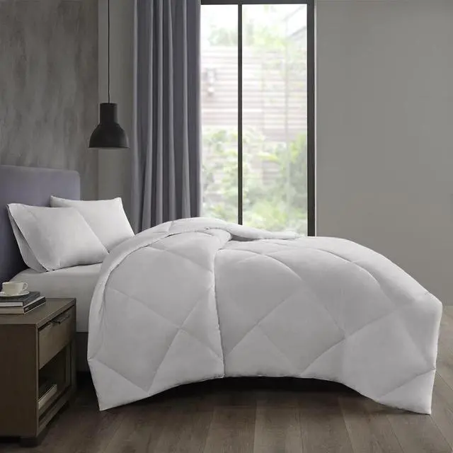 Alt view image 7 of 7 - Oversized Down Alt Comforter with HeiQ Smart Temp Treatment White Full/Queen