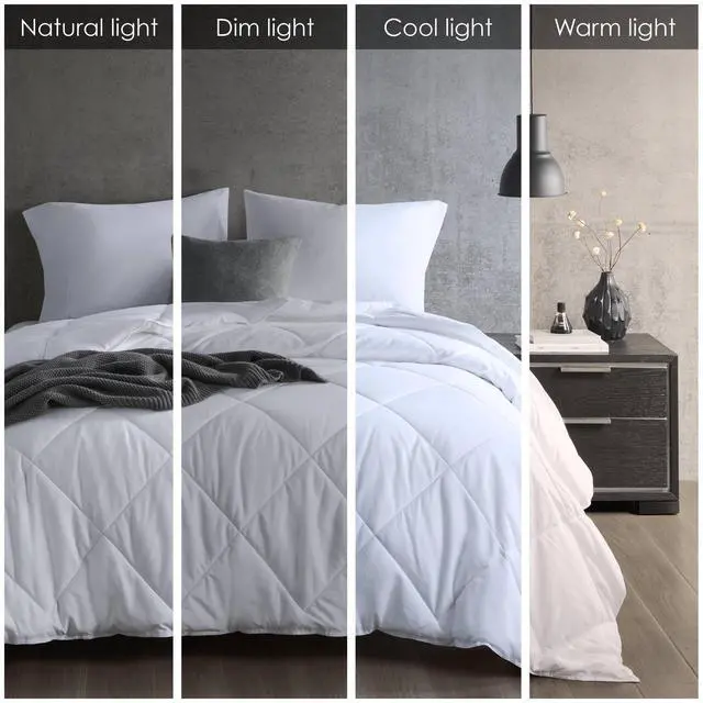 Alt view image 7 of 7 - Oversized Down Alternative Comforter White King/Cal King