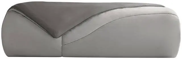 Alt view image 2 of 7 - 1-Piece Full/Queen Reversible Tencel Comforter Blanket,Gray