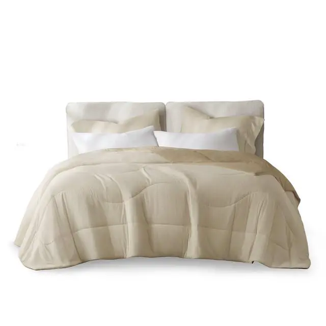 Alt view image 5 of 7 - 1-Piece Full/Queen Reversible Tencel Comforter Blanket,Linen