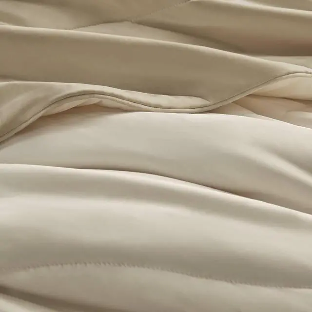Alt view image 7 of 7 - 1-Piece Full/Queen Reversible Tencel Comforter Blanket,Linen